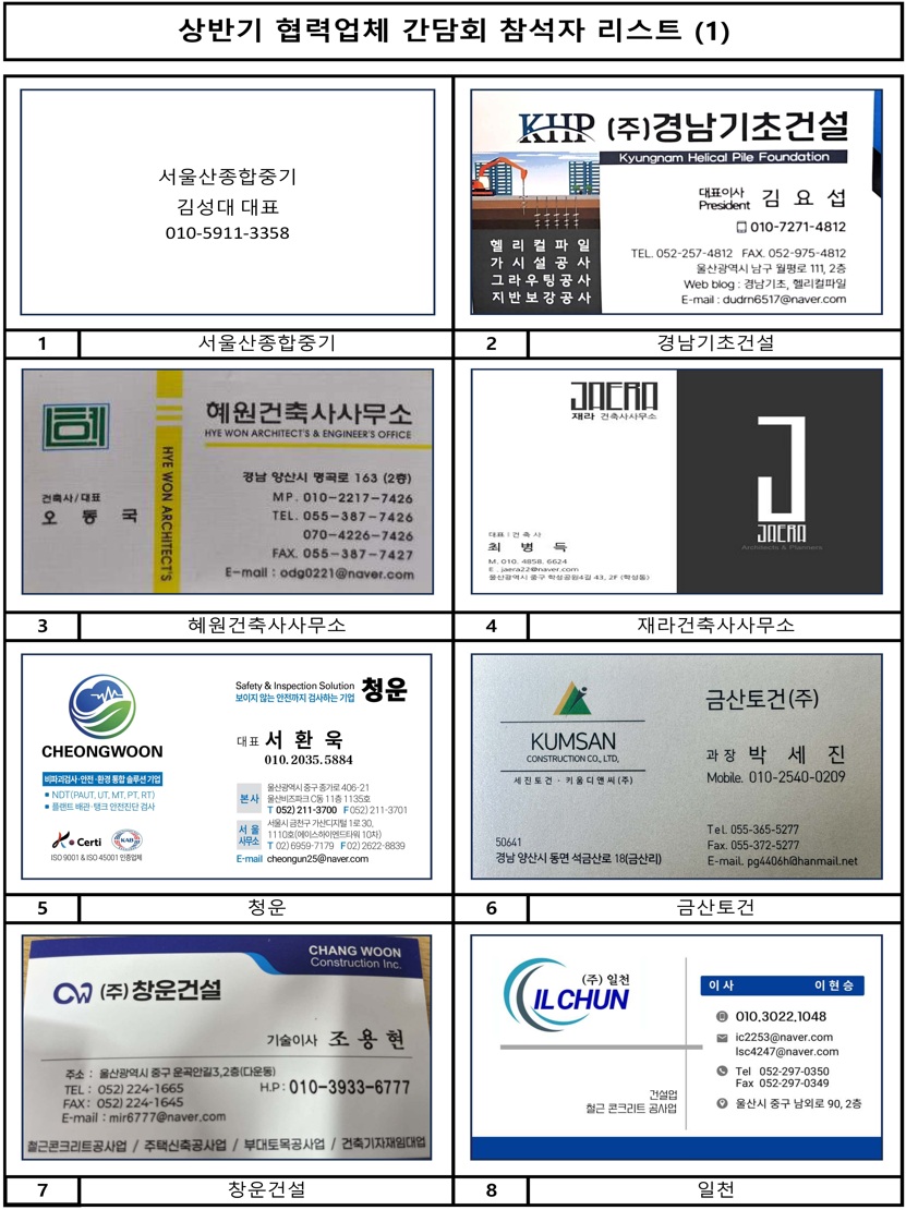 협력사 명함